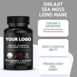 Suplemento Herbal de Marca Privada OEM ODM, Suministro a Granel, Fórmula Natural, 500 mg, 60 Cápsulas, Cápsulas de Maca + Ashwagandha + Shilajit - Product Image 2