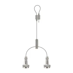 Vervaardigd Self Locking Staaldraad Indoor Hanglamp Suspension Kit Staal Opknoping Kabel Voor Panel Eenvoudig Te Installeren