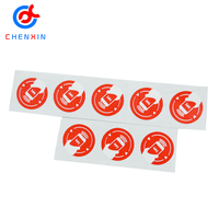 Muestra gratis 13,56 MHz NTAG 213 chip NFC 25mm círculo logotipo personalizado NFC pegatina protocolo iso14443a impresión en color pegatina/etiqueta