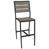 Ensemble de mobilier de salle à manger d'extérieur de qualité commerciale en bois de teck et plastique, résistant à l'eau, pour hôtel et patio, en stock à l'entrepôt d'Atlanta
