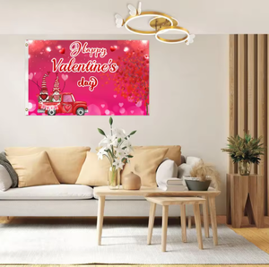 Bandera Personalizada para el Día <span class=keywords><strong>de</strong></span> San Valentín (Tela <span class=keywords><strong>de</strong></span> Tamaño Personalizado) para Organizaciones Sin Fines <span class=keywords><strong>de</strong></span> Ganancia - Pancarta Publicitaria Resistente para Exteriores - Product Image 2