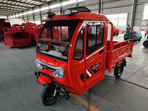 ZONSEN 1500W Motor sepeda roda tiga elektrik kendaraan becak Trike utilitas untuk pengiriman muatan berat dengan kabin 2ton kotak kargo besar - Product Image 2