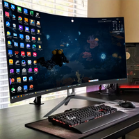 Mayorista Directo de Fábrica, Monitor LED Curvo de Escritorio de 23.8 / 24 / 27 Pulgadas, 60Hz-165Hz, Pantalla IPS para PC, Monitor LCD para Computadora, 1080P