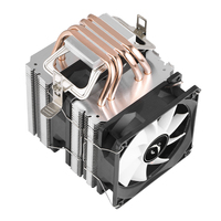 Ventilateur de processeur de bureau QiuzAim refroidi par air 2011 Pin, dissipateur thermique à 4/6 caloducs, double tour, pour carte mère X79, contrôle de température X99, 90 mm