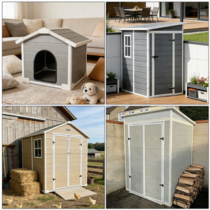 <span class=keywords><strong>Caseta</strong></span> de Jardín Portátil de Material PP de Grado Alimenticio, con Acabado de <span class=keywords><strong>Madera</strong></span>, Impermeable, Resistente a los Rayos UV, Aislada y Fácil de Montar, para Almacenamiento de Herramientas - Product Image 5