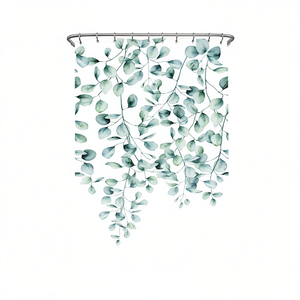 Cortina de Ducha de Tela Cali 240x200 cm con Estampado de Eucalipto, Decoración para Baño - Product Image 2