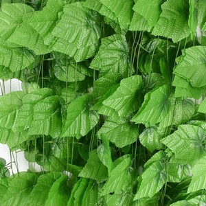 12 Brins Artificielle Feuille <span class=keywords><strong>De</strong></span> Lierre Plantes Vigne Suspendus Guirlande Faux Fleur Feuillage Feuilles <span class=keywords><strong>De</strong></span> Raisin <span class=keywords><strong>Verdure</strong></span> Chaîne Mur Plafond Décor - Product Image 1