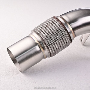 304 Stainless Steels TIG Welding Downpipe for BMW 3 Series 330i G20/G28 B48 2.0T 2018-2020 Brushed Straight Exhaust Pipe - Product Image 6