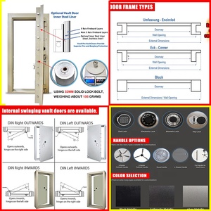 Porte de <span class=keywords><strong>coffre</strong></span>-fort ignifuge en acier inoxydable à combinaison JIMBO pour salle sécurisée - Product Image 5