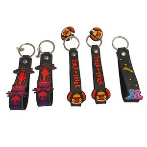 Porte-clés en acier inoxydable et caoutchouc souple PVC silicone, motif dessin animé tendance - Cadeau souvenir promotionnel écologique personnalisé - Product Image 6