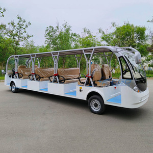 Mini-bus électrique touristique populaire à double cabine, 23 places, couleur personnalisable, modèle Q235B en acier, pour usine, aéroport et transport de passagers en zone panoramique - Product Image 1