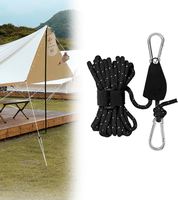 Tente de camping Tendeur d'arrimage Poulie de fixation Cintres à cliquet réglables Corde d'auvent Cintres à cliquet Sangles de serrage