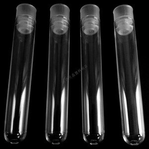 Tubos de ensayo de plástico transparente Tianjing de 5 ml con tapas para uso en laboratorio - Product Image 1