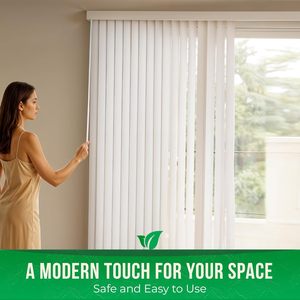 ستائر عمودية بلاستيكية حديثة فاخرة للمكاتب مقاومة للأشعة فوق البنفسجية وعازلة للضوء بدون حبال بالجملة - Product Image 2