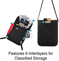 Dompet Leher & Tempat Kartu Anti Air Berbahan Nilon dengan RFID Blocking, Modis dan Dapat Dipersonalisasi, untuk Keluarga