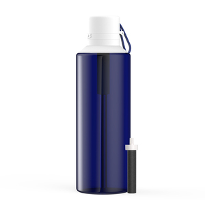 Botellas de agua con filtro de carbón activado reutilizables aisladas con pajitas sin BPA para acampar al aire libre y emergencias - Product Image 6