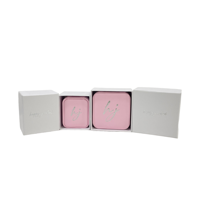 Boîte cadeau pour bijoux en cuir PU rose doux au toucher, épaisseur 2 mm, recyclable, personnalisable en gros