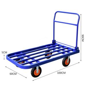 Treksturende Vrachtwagen Fabriek Vierwielige Oplegger Vouwbare Handgeschakelde Trolley - Product Image 1