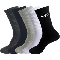Chaussettes de sport personnalisées pour hommes, en coton élastique, à motif jacquard, avec logo personnalisé