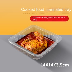 Barquette rectangulaire jetable en PP 1414-3.5, qualité alimentaire, épaisseur personnalisable, boîte fraîche pour aliments cuisinés et marinés - Product Image 2