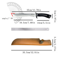 Couteau de survie en acier inoxydable personnalisable avec manche en bois de noyer, facile à transporter, pour le camping en plein air