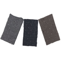 Fournisseur en gros de tissus – Tissu jacquard à carreaux en laine/polyester noir et gris pour vêtements 4679