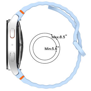 Bracelet de sport pour <span class=keywords><strong>Samsung</strong></span> <span class=keywords><strong>Galaxy</strong></span> <span class=keywords><strong>Watch</strong></span> 7, bracelet 40 mm 44 mm, 20 mm, bracelets en silicone souple sans espace pour <span class=keywords><strong>Galaxy</strong></span> <span class=keywords><strong>Watch</strong></span> 7 FE 6 5 Pro <span class=keywords><strong>4</strong></span> Classic - Product Image 6