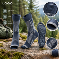 Chaussettes de compression à soutien gradué pour mollets, à bout ouvert, avec logo artistique, taille graduée, emballage, spécifications, maille côtelée