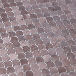Shell Brown in Brushed Surface Gravity Aluminium Metal Mosaic <b>Tile</b> for Wall Decoration - Product Image 4