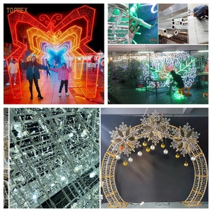 Arche géante en forme de cœur 3D avec motif lumineux LED, étanche IP65 pour l'extérieur, pour la cérémonie de la fête des mères, l'entrée, la décoration d'événements romantiques - Product Image 5