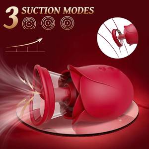 Vibromasseur pour femmes, jouets sexuels, gode, couple, lesbienne, Jesbena Rose - <span class=keywords><strong>3</strong></span> modes de succion, 9 modes de léchage, mamelons, suceur de clitoris, orgasme rapide - Product Image 2