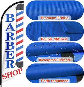 批发定制户外广告飞扬沙滩旗帜横幅促销羽毛旗理发店理发户外 - Product Image 5