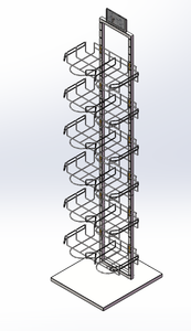 ชั้นวางเบ็ดตกปลาสองด้านสำหรับงานหนักชั้นวางของในซูเปอร์มาร์เก็ตทำจากวัสดุโลหะที่ทนทาน - Product Image 6