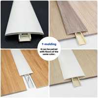 Profilé de transition de sol REGAL WPC T, bande de transition bois-plastique, étanche et durable pour revêtements de sol intérieurs