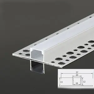 2023 Offre Spéciale Échantillons gratuits Couverture de montage en surface Profil en aluminium Canal d'extrusion Led Bande lumineuse Profil en aluminium pour plafond