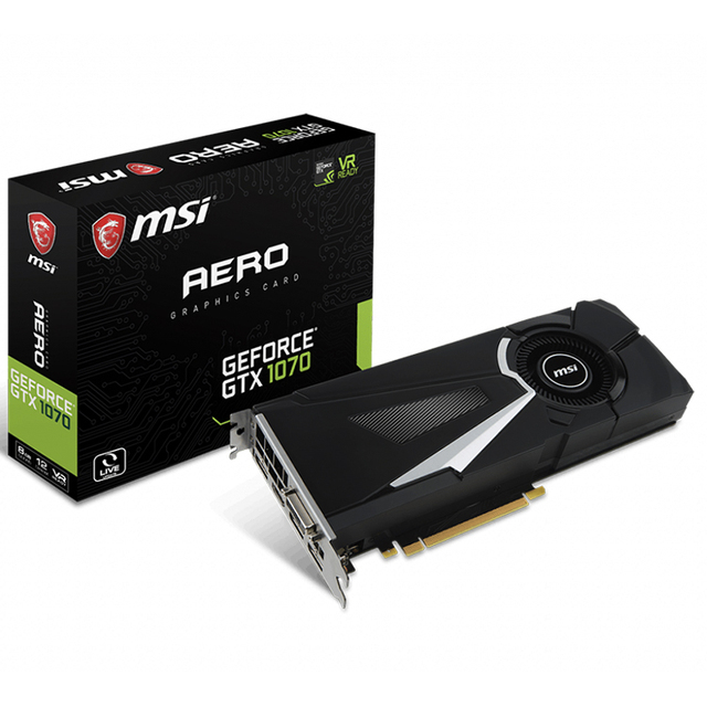 Used MS'I GeForce GTX 1070 AERO ITX Mini 8G Desktop Gaming Graphics Card with 8GB GDDR5X Memory Support OverClock