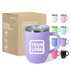 Botella de Agua de Viaje Personalizada <span class=keywords><strong>con</strong></span> Logotipo de 350 ml, <span class=keywords><strong>Taza</strong></span> de Café <span class=keywords><strong>con</strong></span> Asa y Tapa, Personalizable <span class=keywords><strong>con</strong></span> Láser UV 3D, de Plástico y Metal - Product Image 1