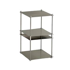 رف أرضي من الفولاذ المقاوم للصدأ بثلاث طبقات بتصميم عصري بسيط قابل للتكديس لتخزين غرفة المعيشة - Product Image 5