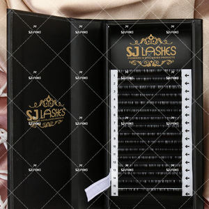 Pestañas Postizas Individuales con Logotipo Privado, Color Negro Mate, Extensión de Pestañas de Visón Sintético, Mega Volumen, Fácil de Aplicar, Libres de Crueldad Animal, Veganas, Cachemira PBT - Product Image 2