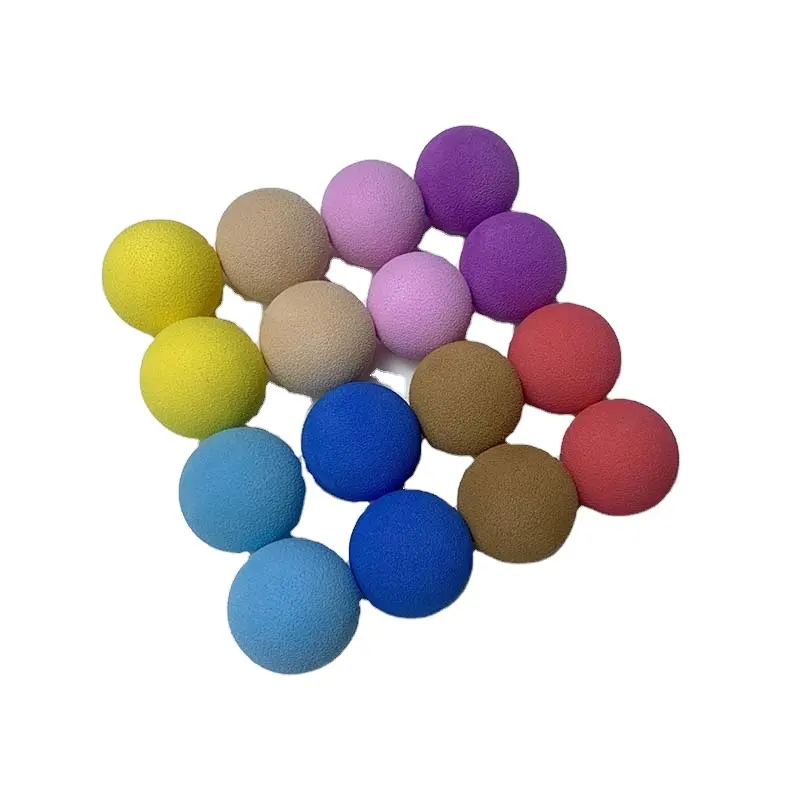 Hot Selling Colorful Elastic Rubber Band Bouncy Ball Solid High Rubber Balls Toy Sponge Massaging Eva Ball