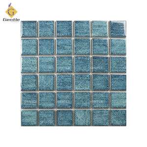 Banyo dekorasyon seramik mozaik karo tavuskuşu mavi kilm çizgili <span class=keywords><strong>retro</strong></span> yüzme havuz karosu - Product Image 6