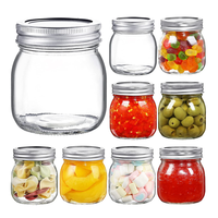 Vente en gros de mini bocaux en verre hermétiques à pince pour la conservation des aliments, des biscuits, du café, de 100 ml, 200 ml, 500 ml, 750 ml