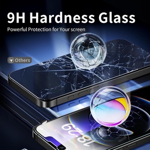 Verre trempé HD 2.5D de qualité supérieure, dureté 9H, anti-traces de doigts, anti-rayures, film 9H pour <span class=keywords><strong>iPhone</strong></span> 18-11 Samsung S25 24 <span class=keywords><strong>23</strong></span> Ultra - Product Image 6