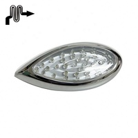 6 "LED larme côté feu de position remorque voitures camion Bus tracteurs 12V Chrome lunette boîtier queue/frein/clignotant Position