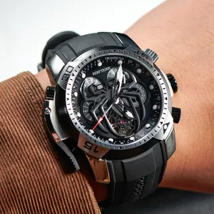 ساعة يد أوتوماتيكية رياضية تصميم جديد من ريف Tiger, ساعة يد أوتوماتيكية رياضية بتصميم عنكبوتي مزودة بتقويم يدوم لمدة عام RGA3532SP