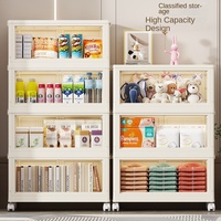 Armoire de rangement en plastique, organiseur de vêtements, armoire de rangement à clapet pour chambre à coucher, salon, casier pour collations, jouets, articles divers