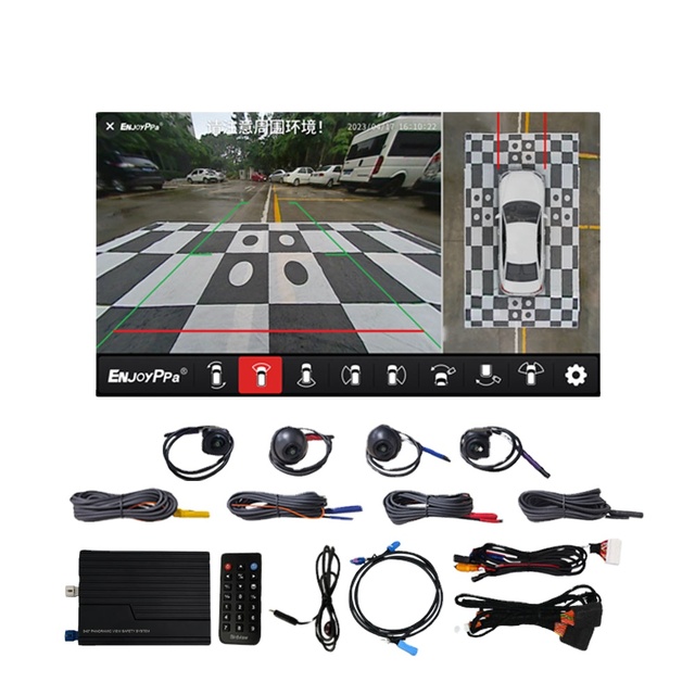 Night Vision 4 Way Recording 360 Car Camera Panoramic Surrounding Bird View Security Parking System for Lexus ES 18-22