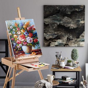 <span class=keywords><strong>Chevalet</strong></span> de peinture réglable de style français, <span class=keywords><strong>chevalet</strong></span> d'art avec boîte de rangement pour croquis et <span class=keywords><strong>palette</strong></span> en bois - Product Image 3