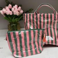 Sacs de maquillage en PVC pour la plage, avec pompon, imperméables, pour l'été, vente en gros, organiseur de toilette de voyage