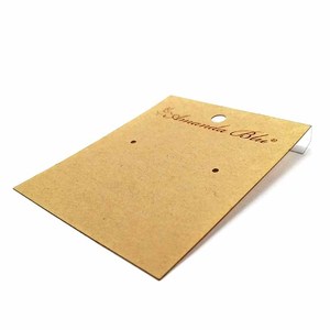 Custom glossy gold foil logo <span class=keywords><strong>the</strong></span> cut necklace card, display jewelry earring card - Product Image 6